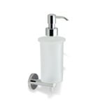 StilHaus VE30-08 Soap Dispenser, Chrome, Wall Mounted, Frosted Glass with Brass Mounting